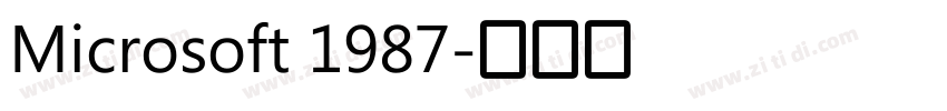Microsoft 1987字体转换
